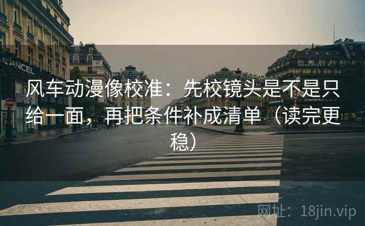 风车动漫像校准：先校镜头是不是只给一面，再把条件补成清单（读完更稳）